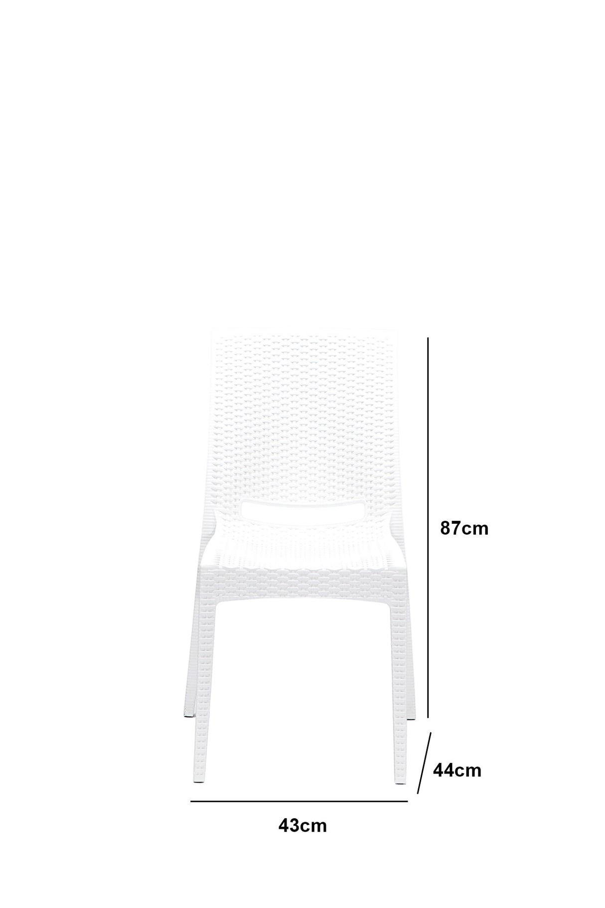 Set mobilier gradina Rattan 80x80 Small Masa Takimi - White - Alb