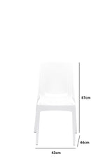 Set mobilier gradina Rattan 80x80 Small Masa Takimi - White - Alb