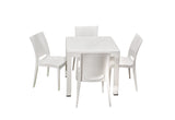 Set mobilier gradina Rattan 80x80 Small Masa Takimi - White - Alb