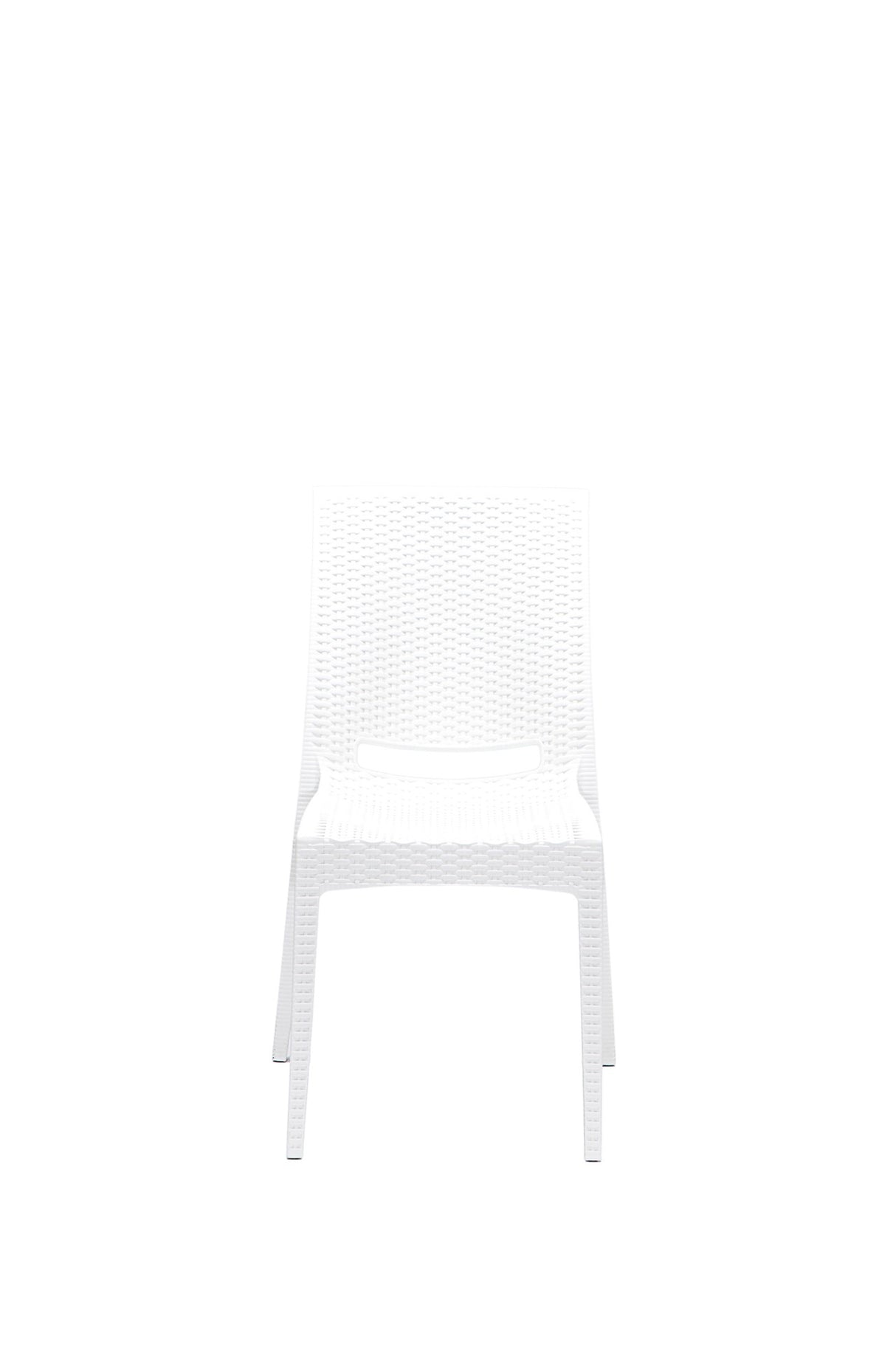 Set mobilier gradina Rattan 80x80 Small Masa Takimi - White - Alb