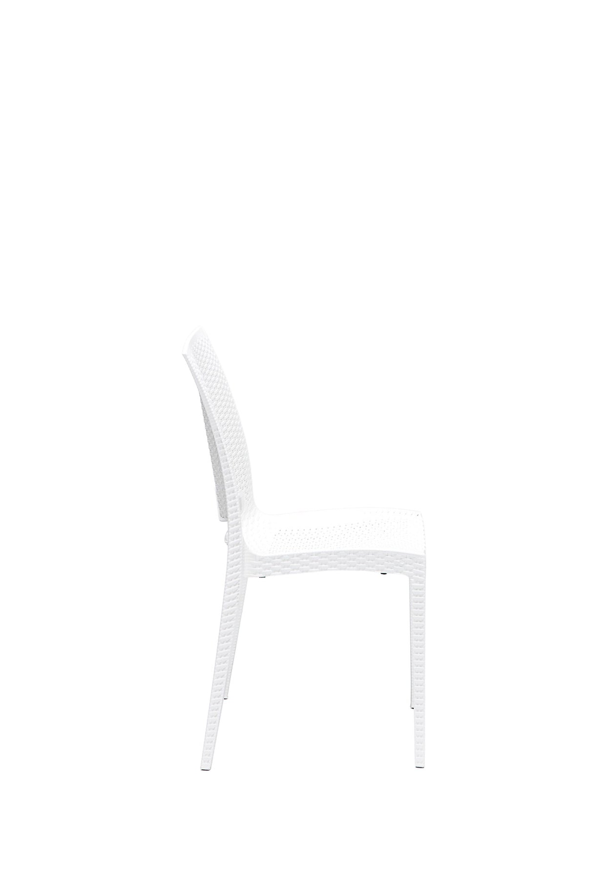 Set mobilier gradina Rattan 80x80 Small Masa Takimi - White - Alb