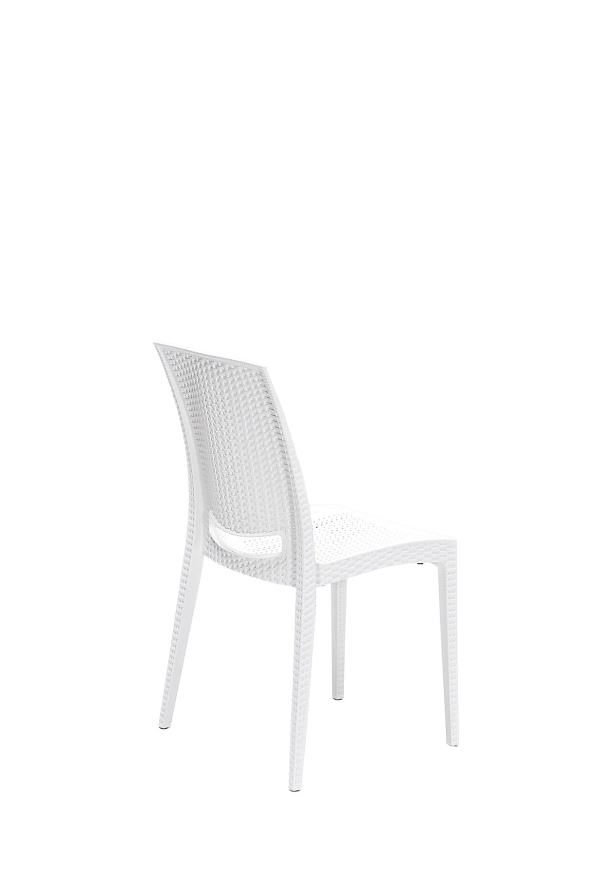 Set mobilier gradina Rattan 80x80 Small Masa Takimi - White - Alb