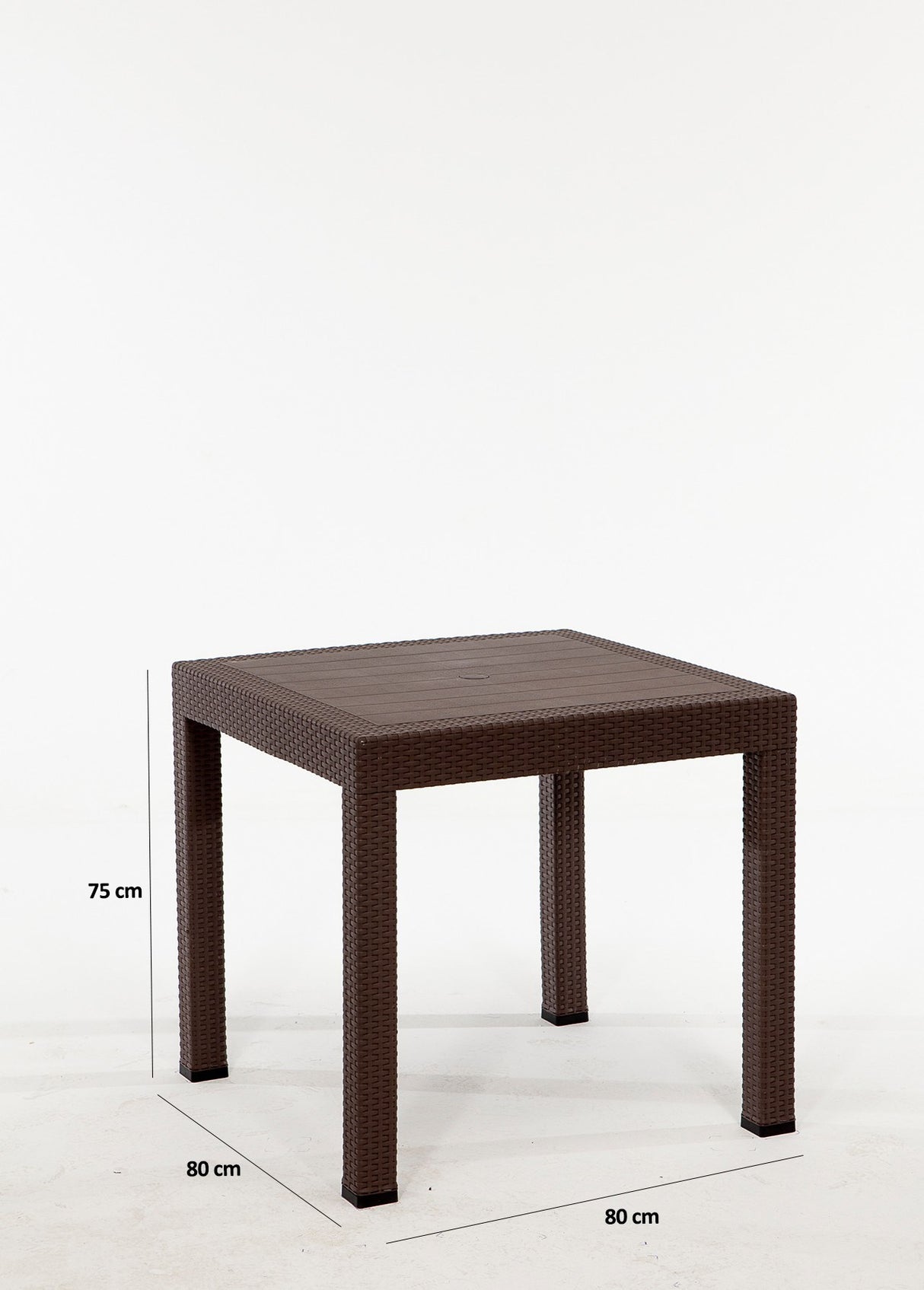 Set mobilier gradina Rattan 80x80 Small Lux Masa Takimi - Brown - Maro