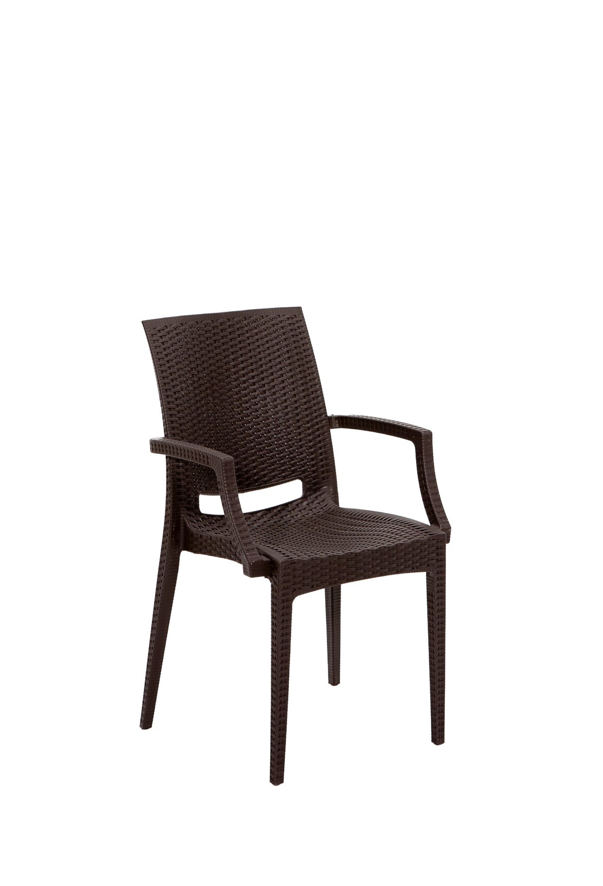 Set mobilier gradina Rattan 80x80 Small Lux Masa Takimi - Brown - Maro