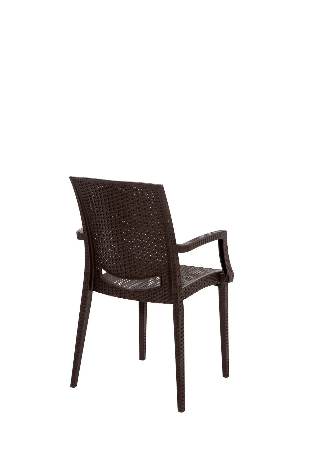 Set mobilier gradina Rattan 80x80 Small Lux Masa Takimi - Brown - Maro
