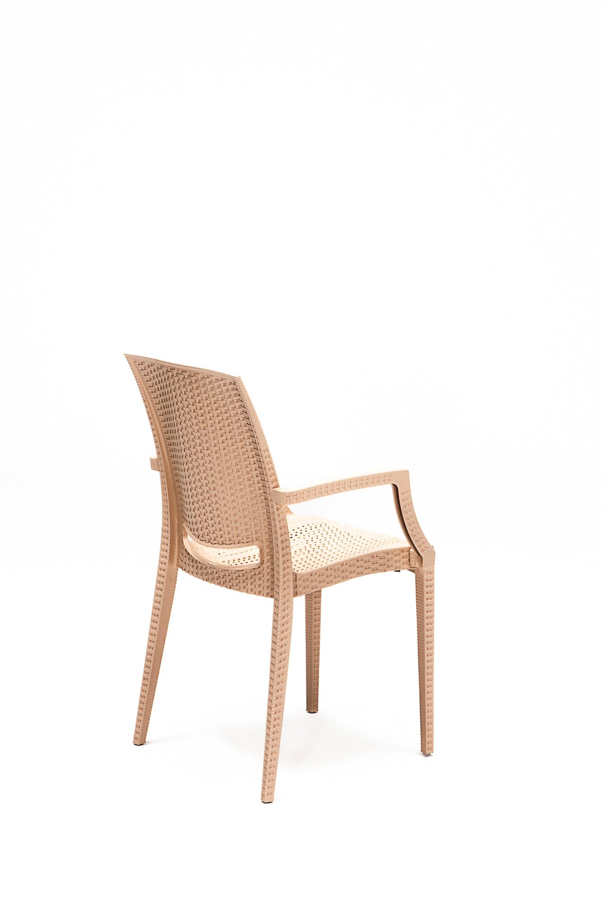 Set mobilier gradina Rattan 80x80 Small Lux Masa Takimi - Cappucino - Cappuccino