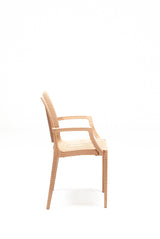 Set mobilier gradina Rattan 80x80 Small Lux Masa Takimi - Cappucino - Cappuccino