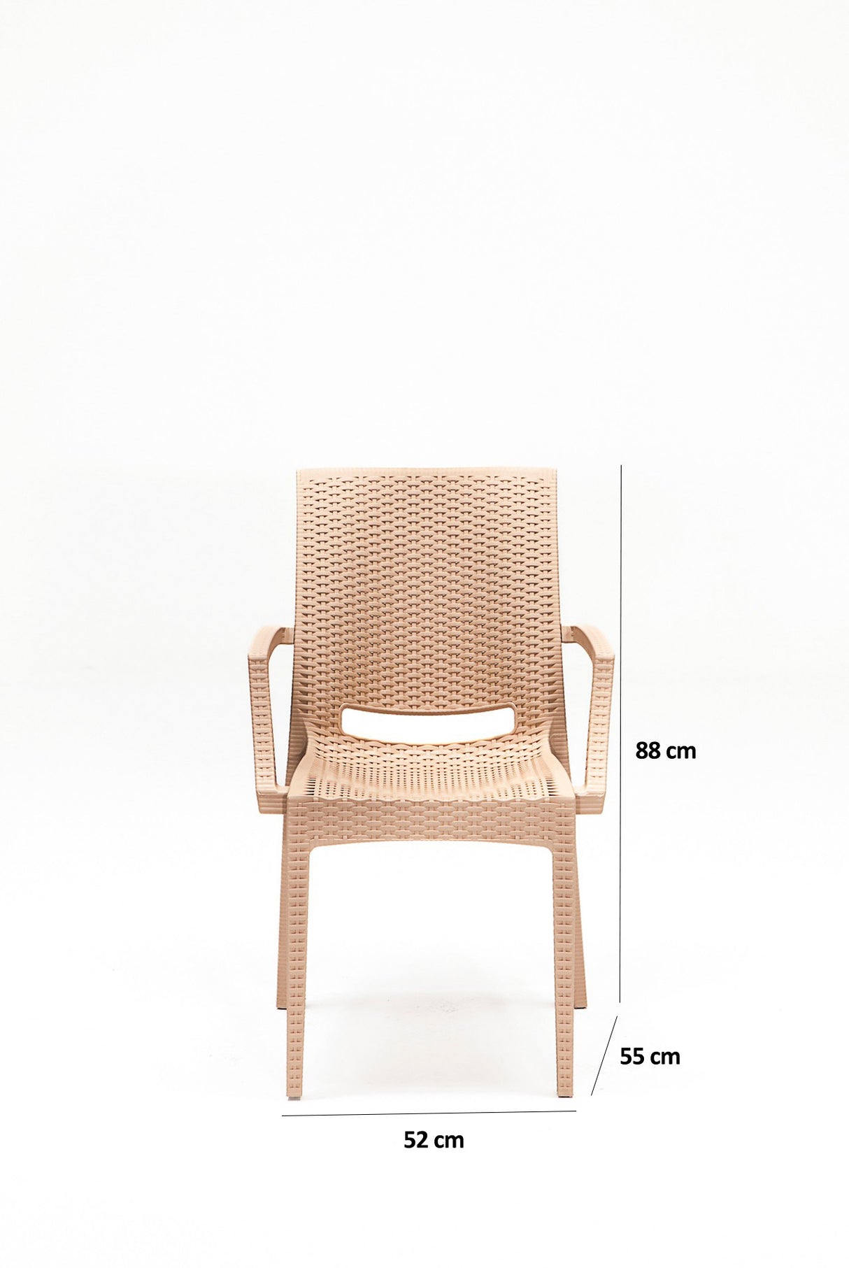 Set mobilier gradina Rattan 80x80 Small Lux Masa Takimi - Cappucino - Cappuccino