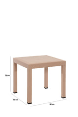 Set mobilier gradina Rattan 80x80 Small Lux Masa Takimi - Cappucino - Cappuccino
