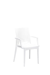 Set mobilier gradina Rattan 80x80 Small Lux Masa Takimi - White - Alb