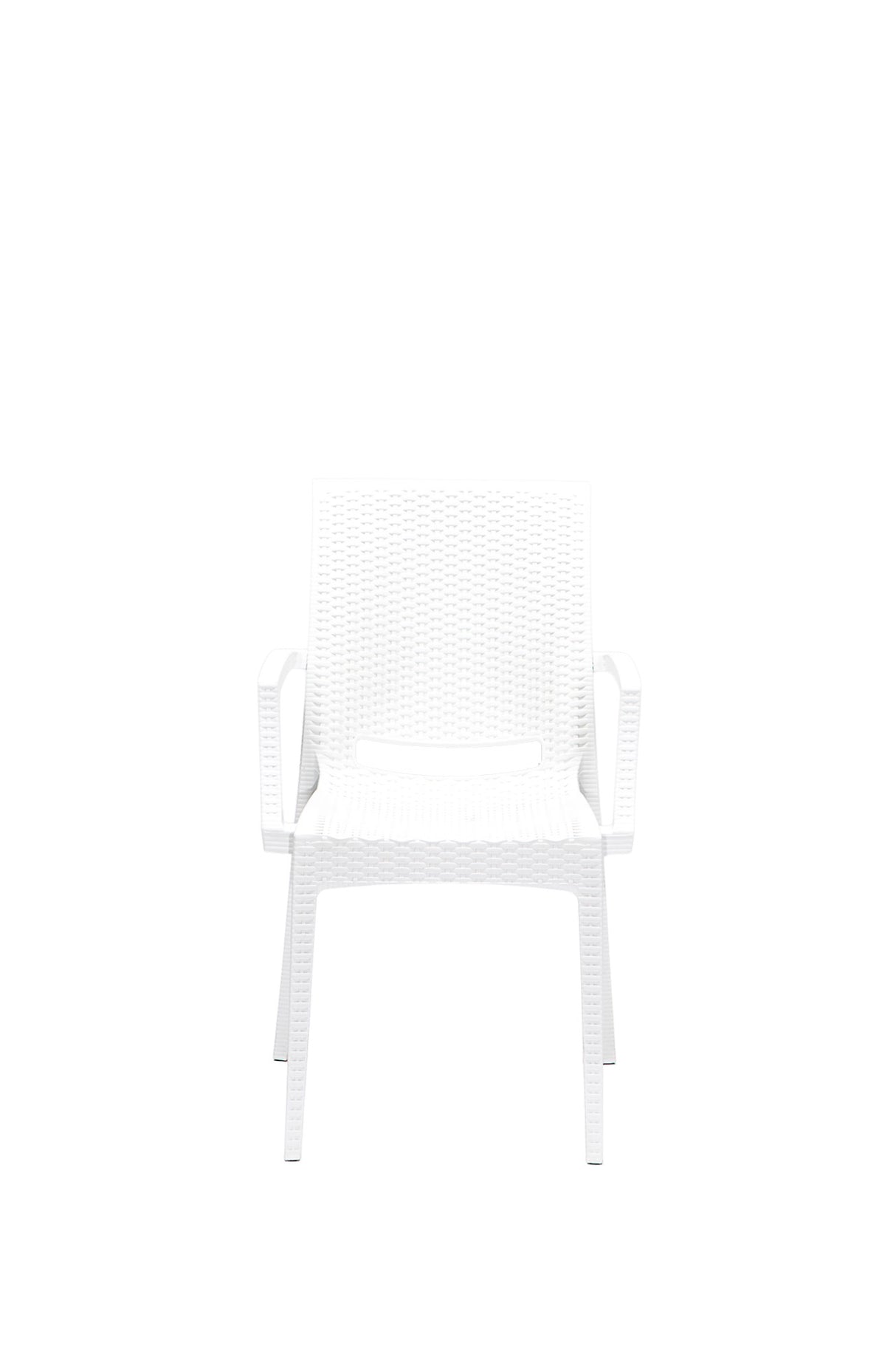 Set mobilier gradina Rattan 80x80 Small Lux Masa Takimi - White - Alb