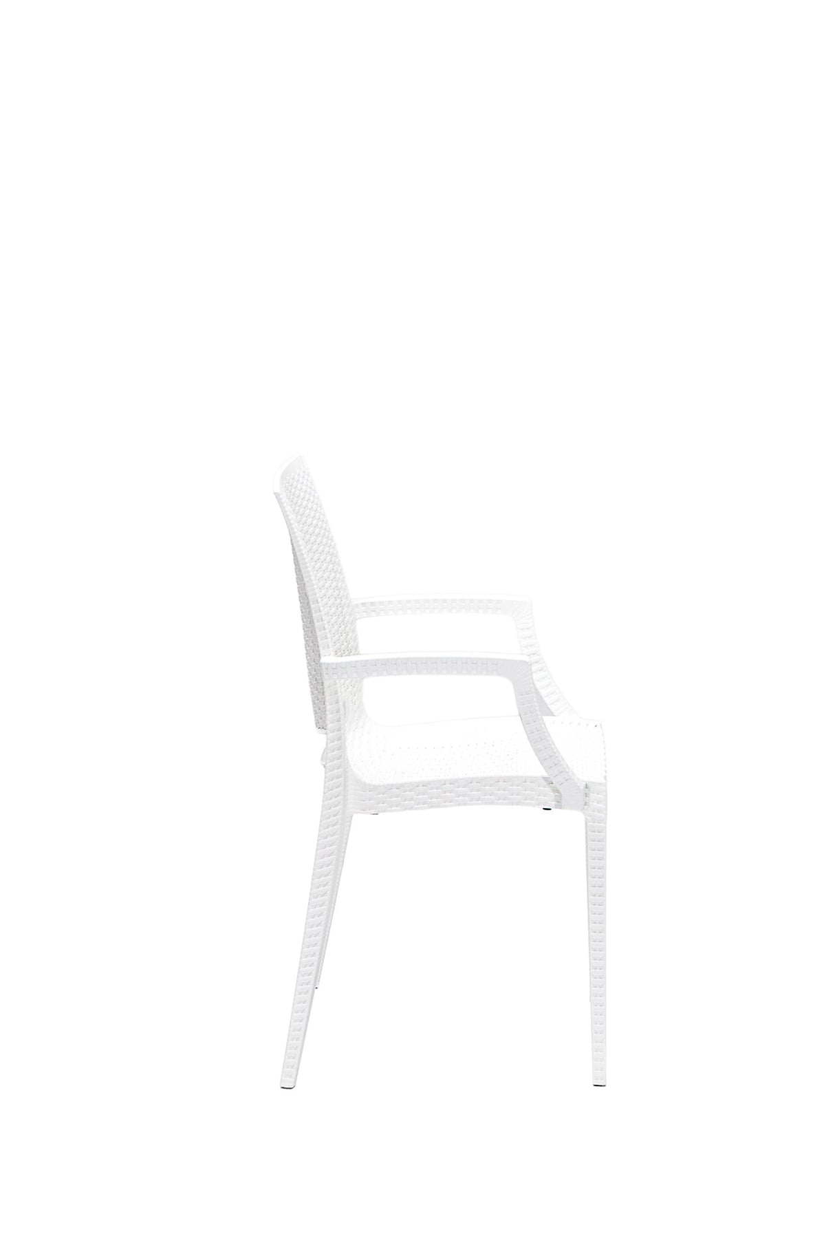 Set mobilier gradina Rattan 80x80 Small Lux Masa Takimi - White - Alb