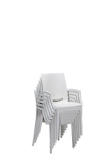 Set mobilier gradina Rattan 80x80 Small Lux Masa Takimi - White - Alb