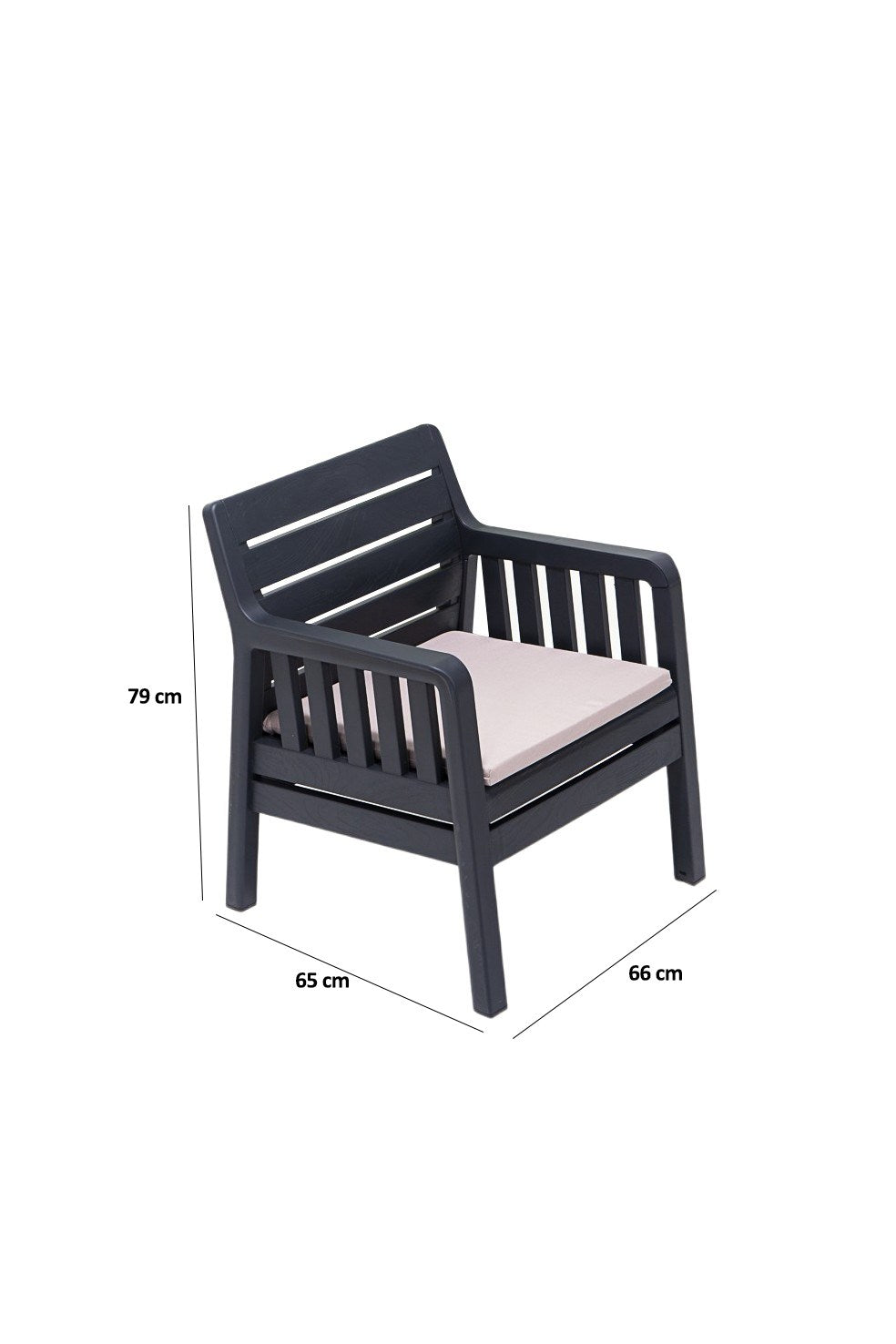 Canapea exterior Lara Tekli Koltuk - Anthracite - Antracit