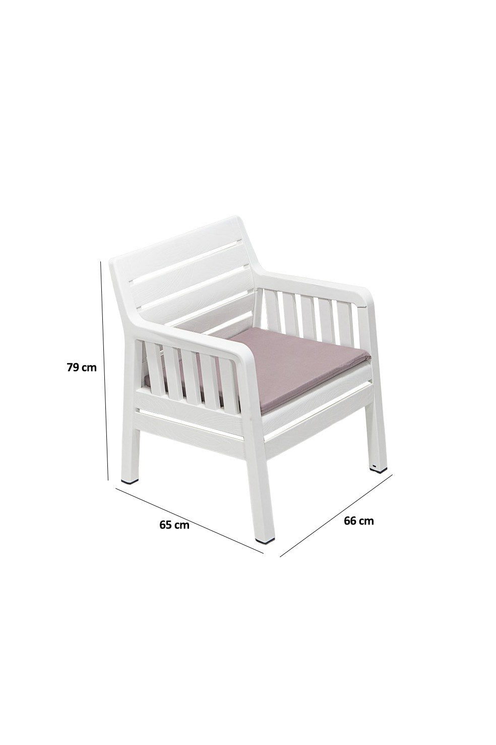 Canapea exterior Lara Tekli Koltuk - White - Alb