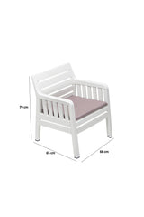 Canapea exterior Lara Tekli Koltuk - White - Alb