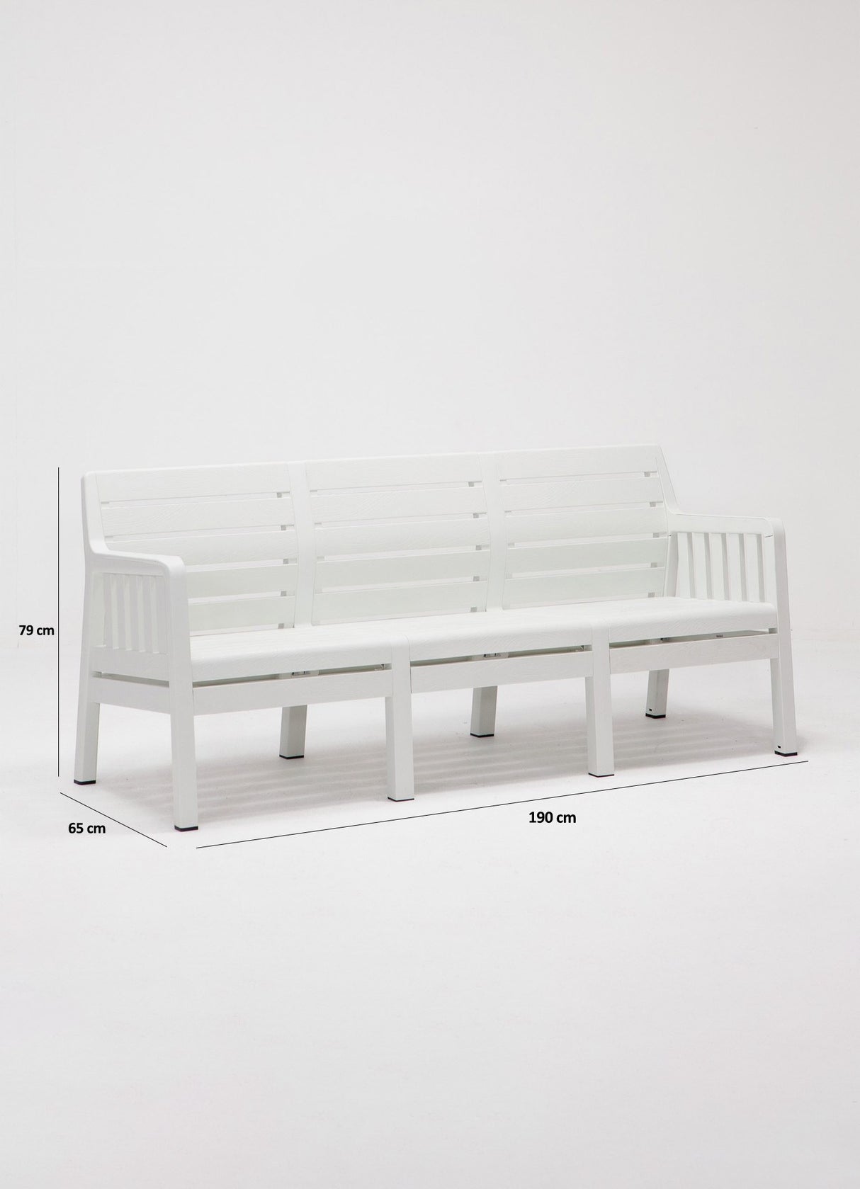 Set mobilier gradina Lara Mindersiz 3+1+1+S Takim - White - Alb