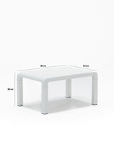 Set mobilier gradina Lara Mindersiz 3+1+1+S Takim - White - Alb