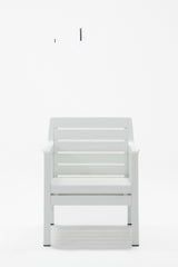 Set mobilier gradina Lara Mindersiz 3+1+1+S Takim - White - Alb