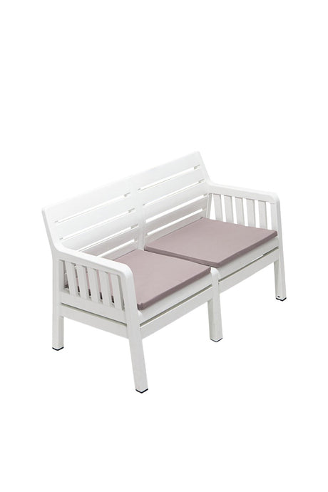 Set mobilier gradina Lara Ikili Koltuk - White - Alb