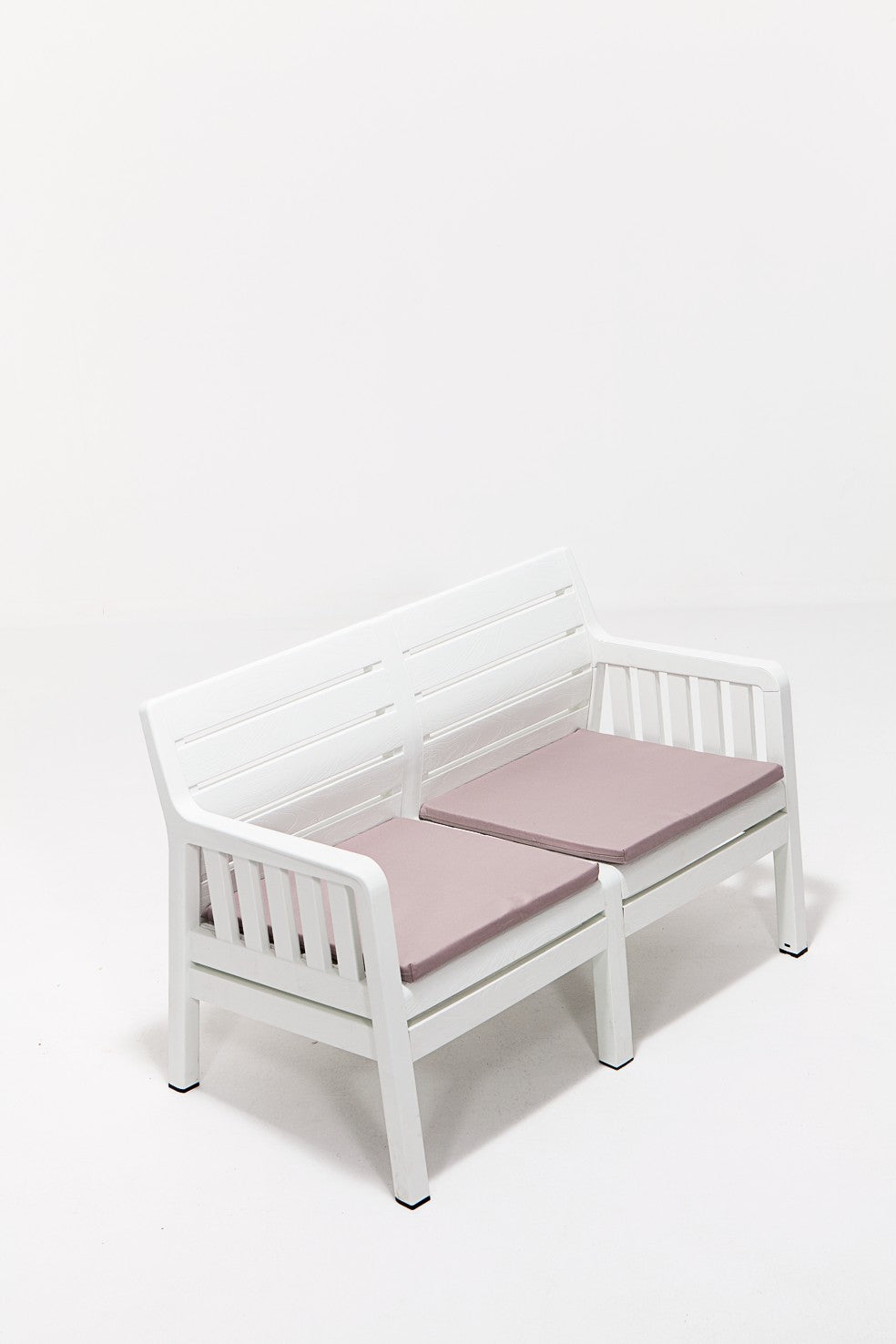 Set mobilier gradina Lara Ikili Koltuk - White - Alb