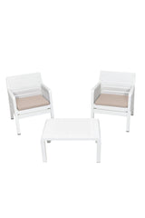 Set mobilier gradina Lara 1+1+S Takim - White - Alb