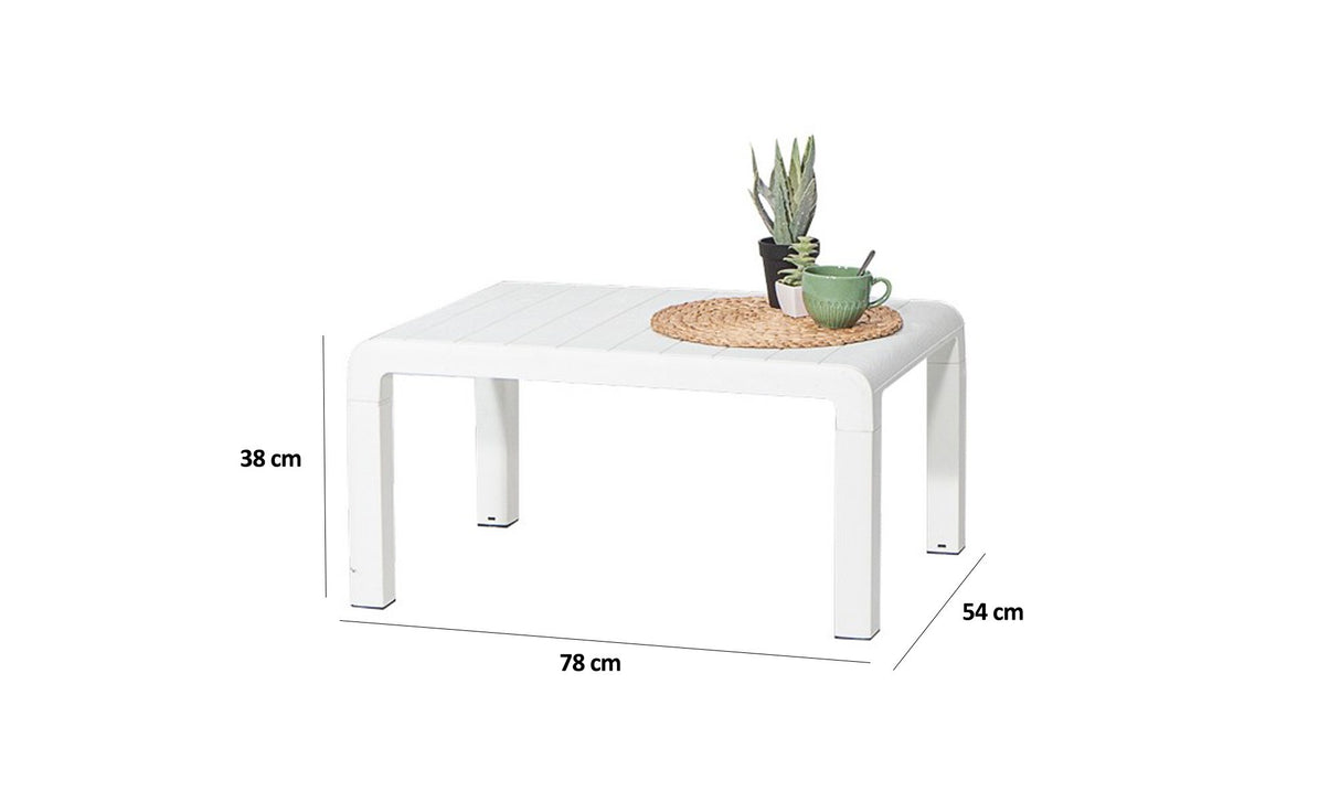 Set mobilier gradina Lara 1+1+S Takim - White - Alb