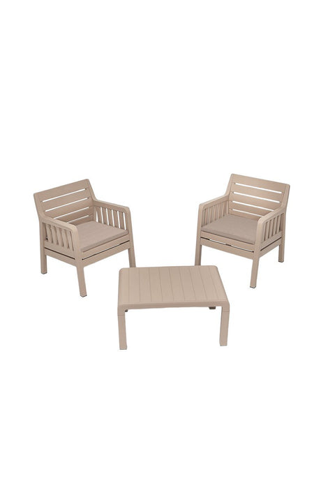 Set mobilier gradina Lara 1+1+S Takim - Cappucino - Cappuccino