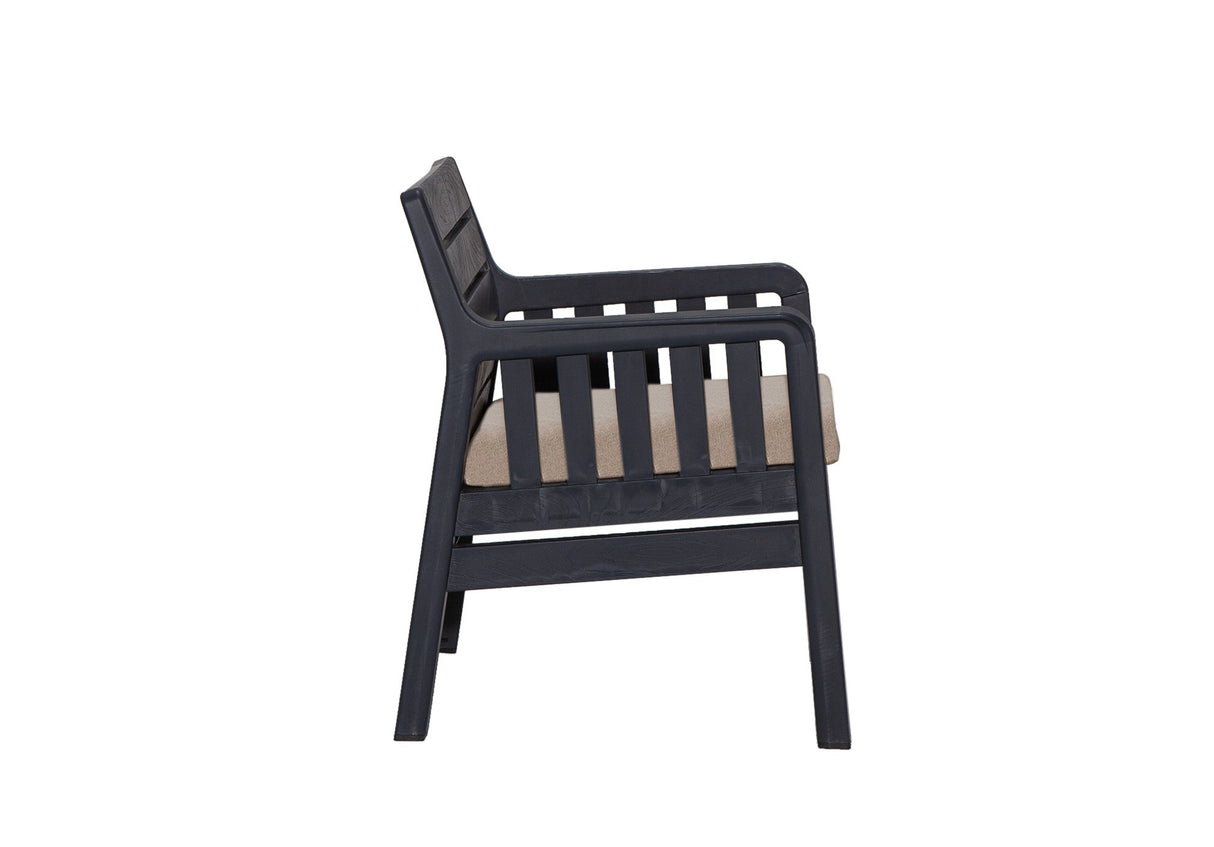 Set mobilier gradina Lara 1+1+S Takim - Anthracite - Antracit