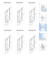 Cabina de dus pliabil Rea Fold N2 Modul / 110x110