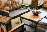 Set mobilier gradina Mers - Black (1+1+2) - Negru