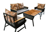Set mobilier gradina Mers - Black (1+1+2) - Negru