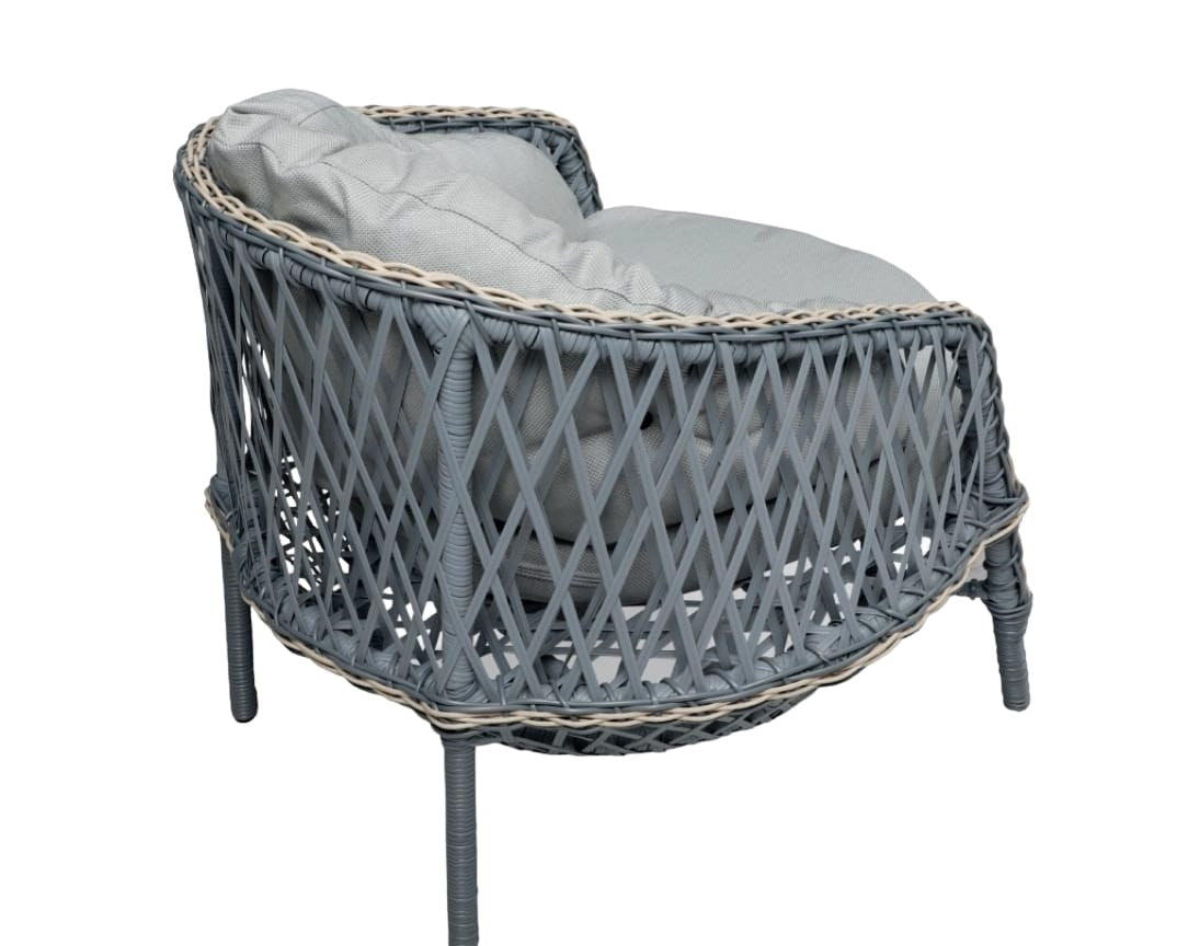 Set mobilier gradina Lerra (1+1+3+Sehpa) - Gri
