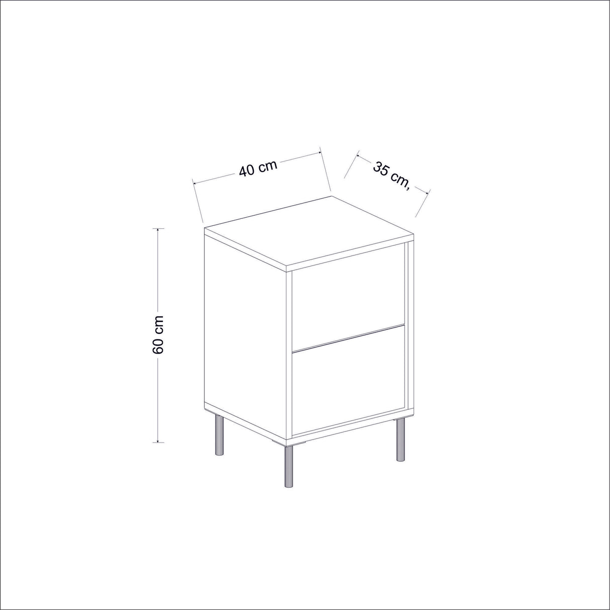 Noptiera Imaj - White Marble - Alb / Negru / Auriu