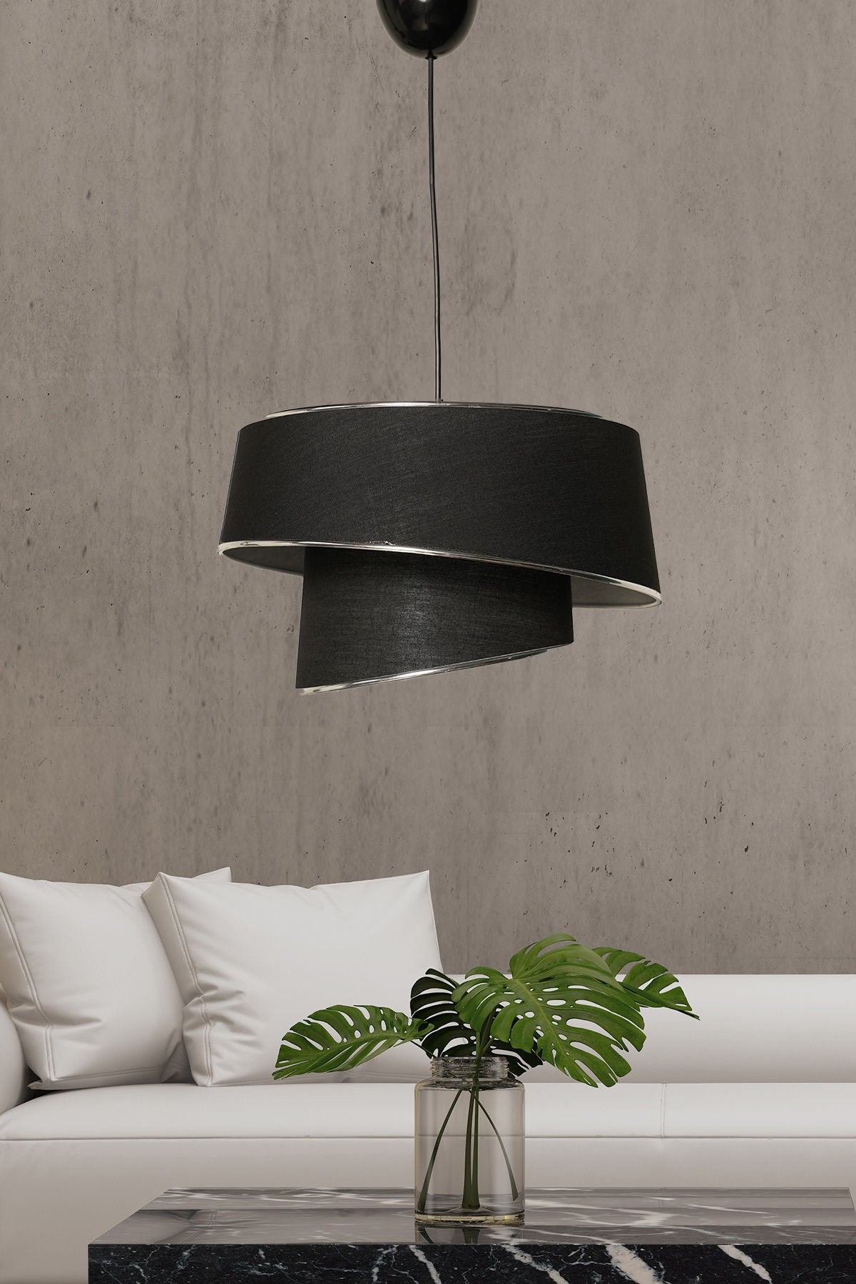 Candelabru Barette - Silver Black - Negru / Argintiu