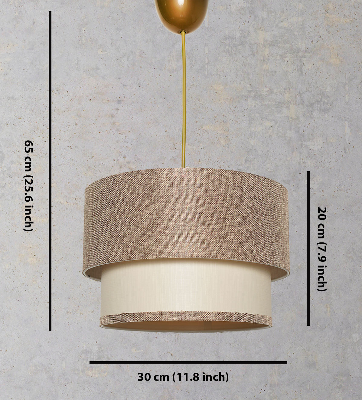 Candelabru Tubol - Beige - Auriu / Crem