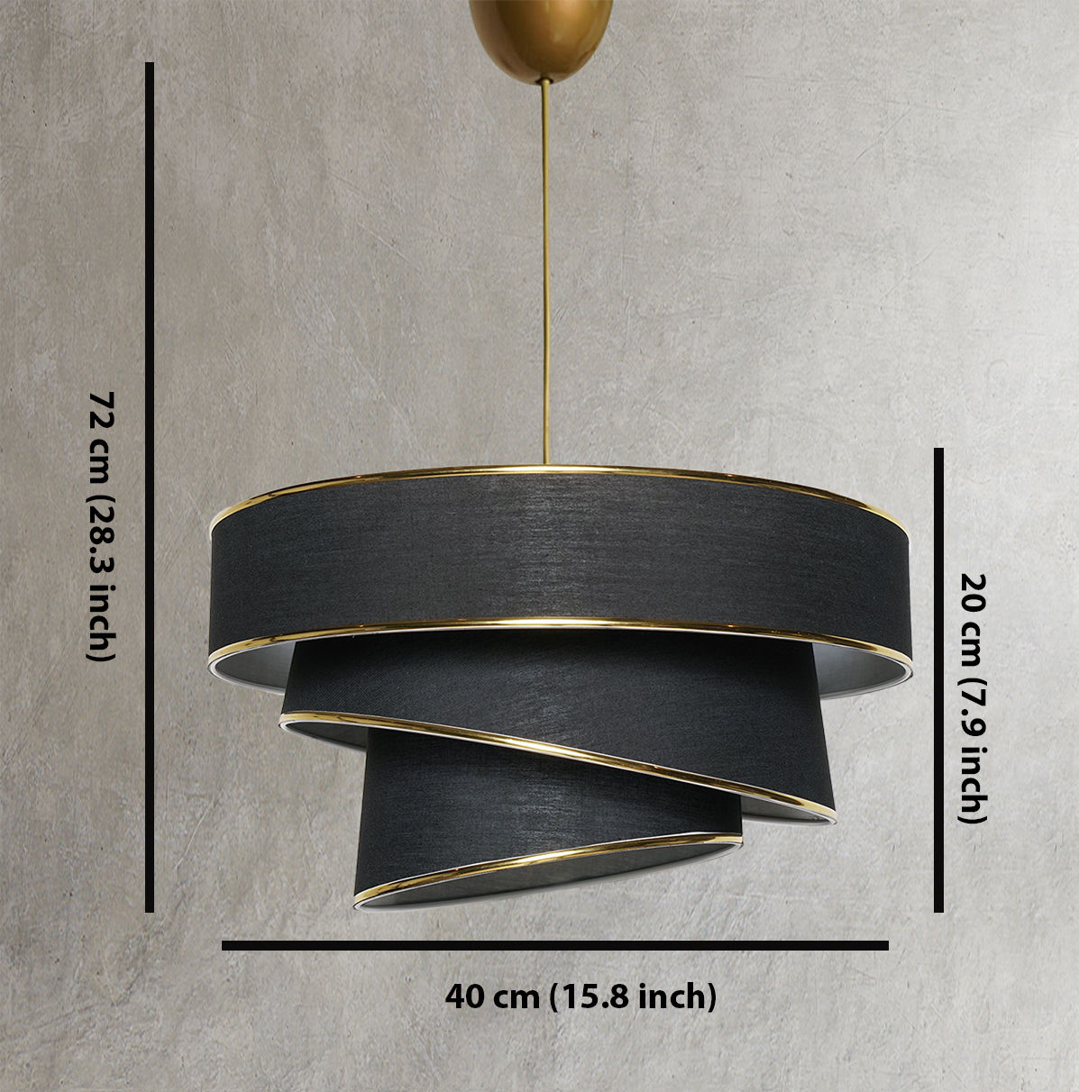 Candelabru Couper - Black Gold - Negru / Auriu
