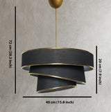 Candelabru Couper - Black Gold - Negru / Auriu