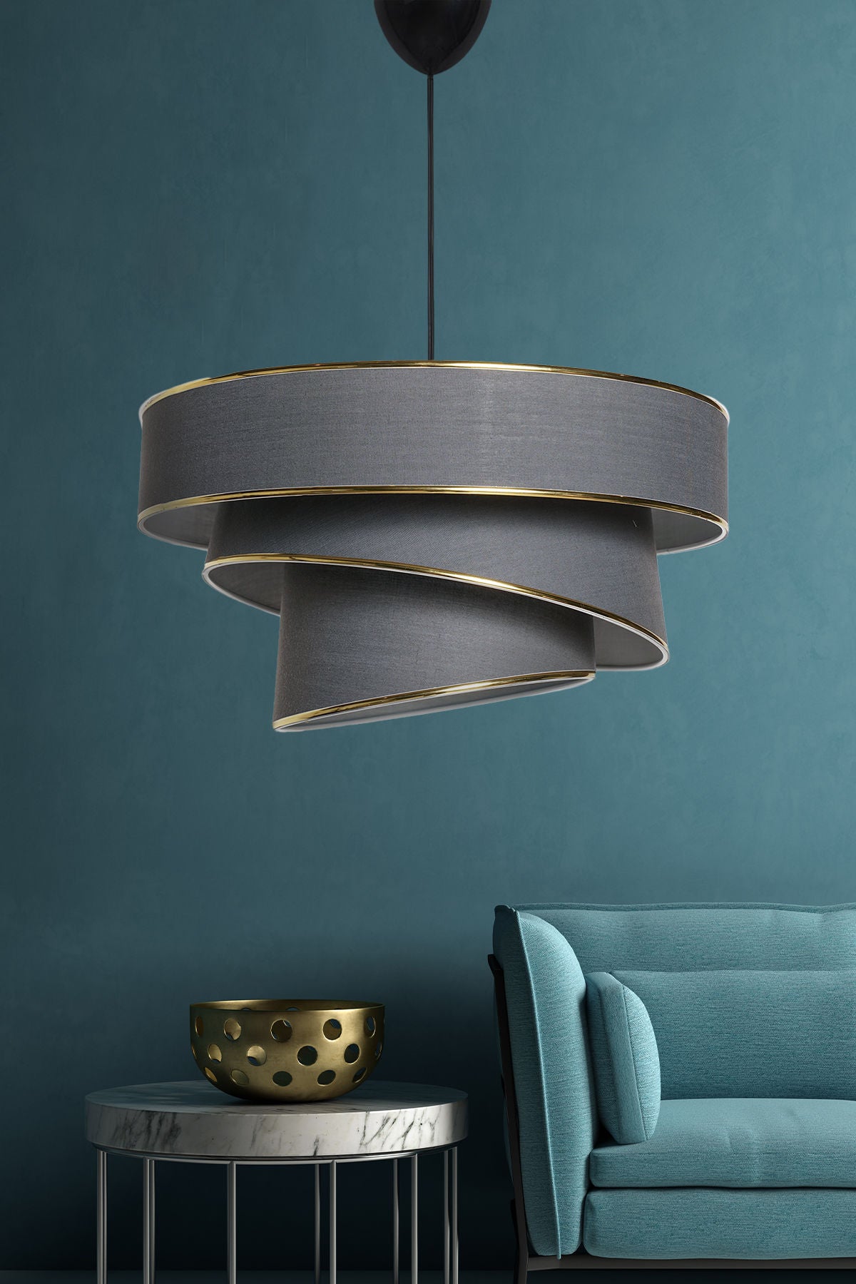Candelabru Couper - Anthracite Gold - Antracit / Auriu