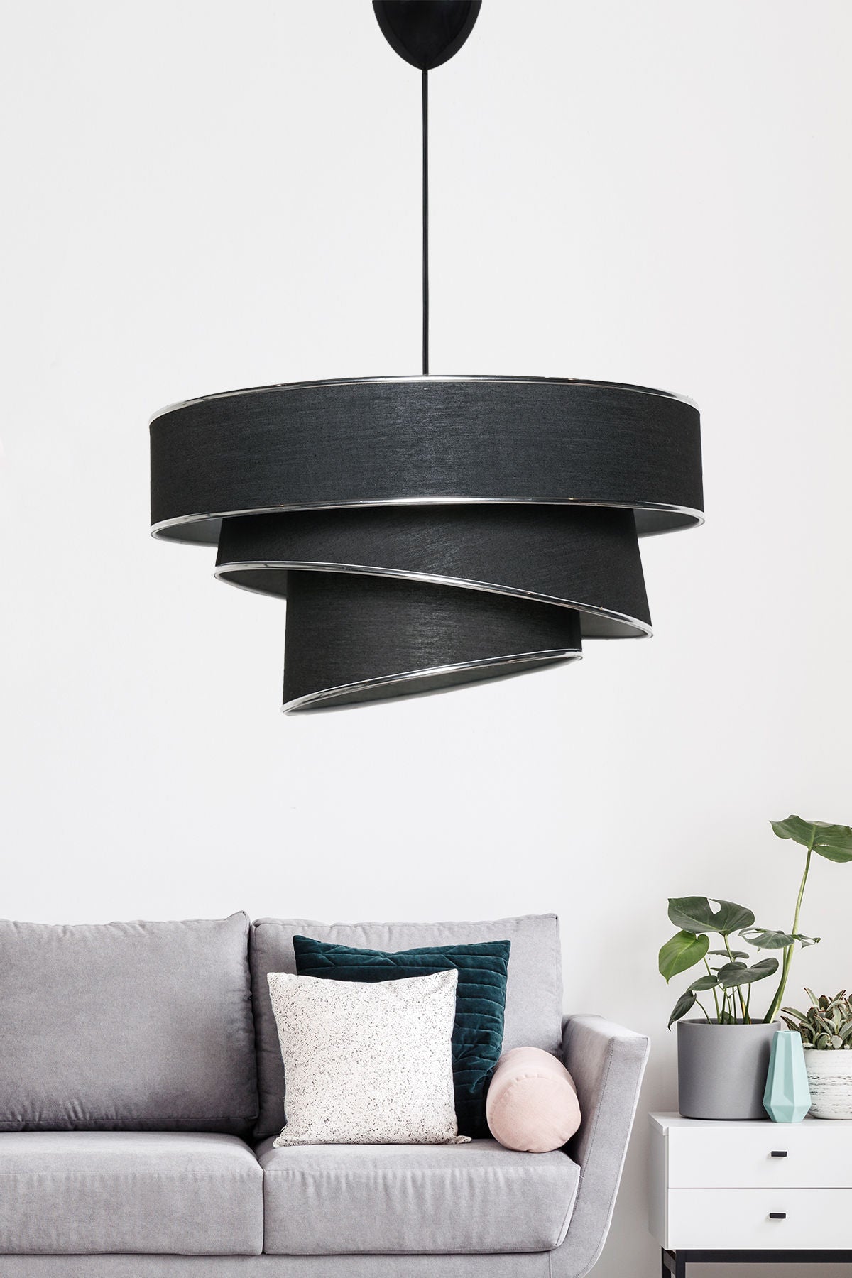 Candelabru Couper - Black Silver - Negru / Argintiu