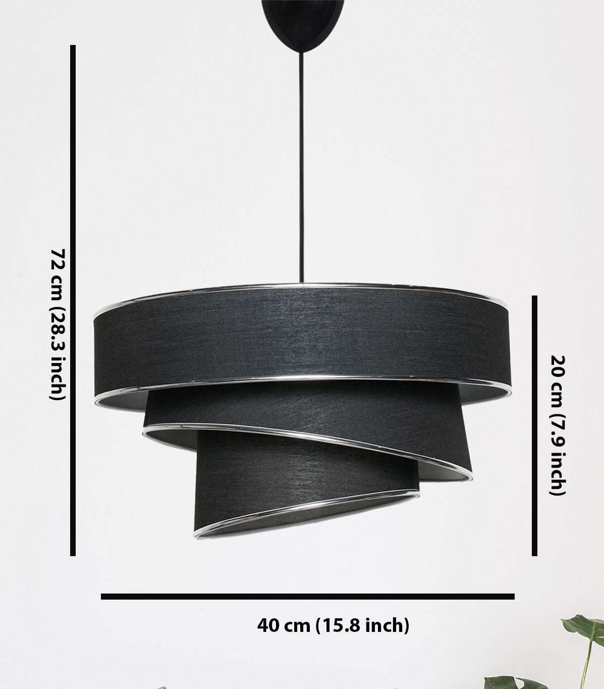 Candelabru Couper - Black Silver - Negru / Argintiu
