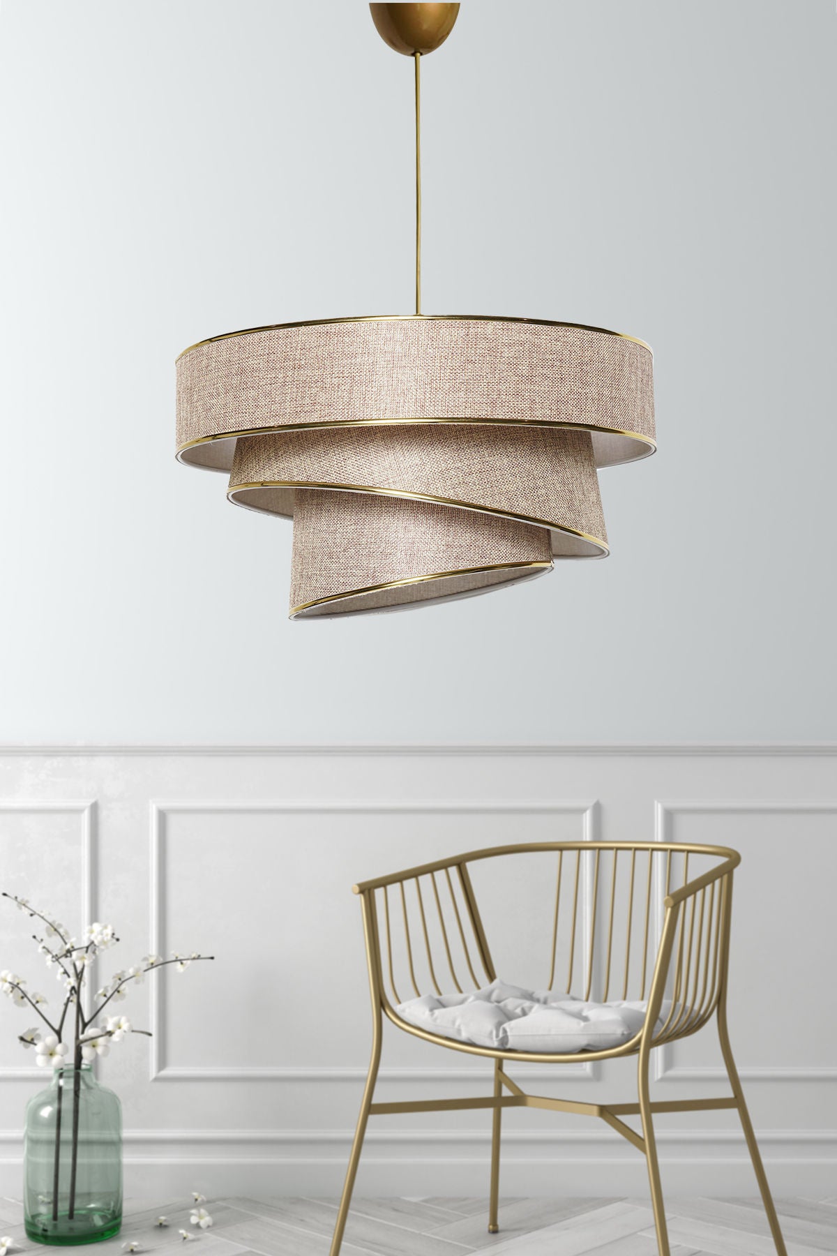 Candelabru Couper - Beige Gold - Bej