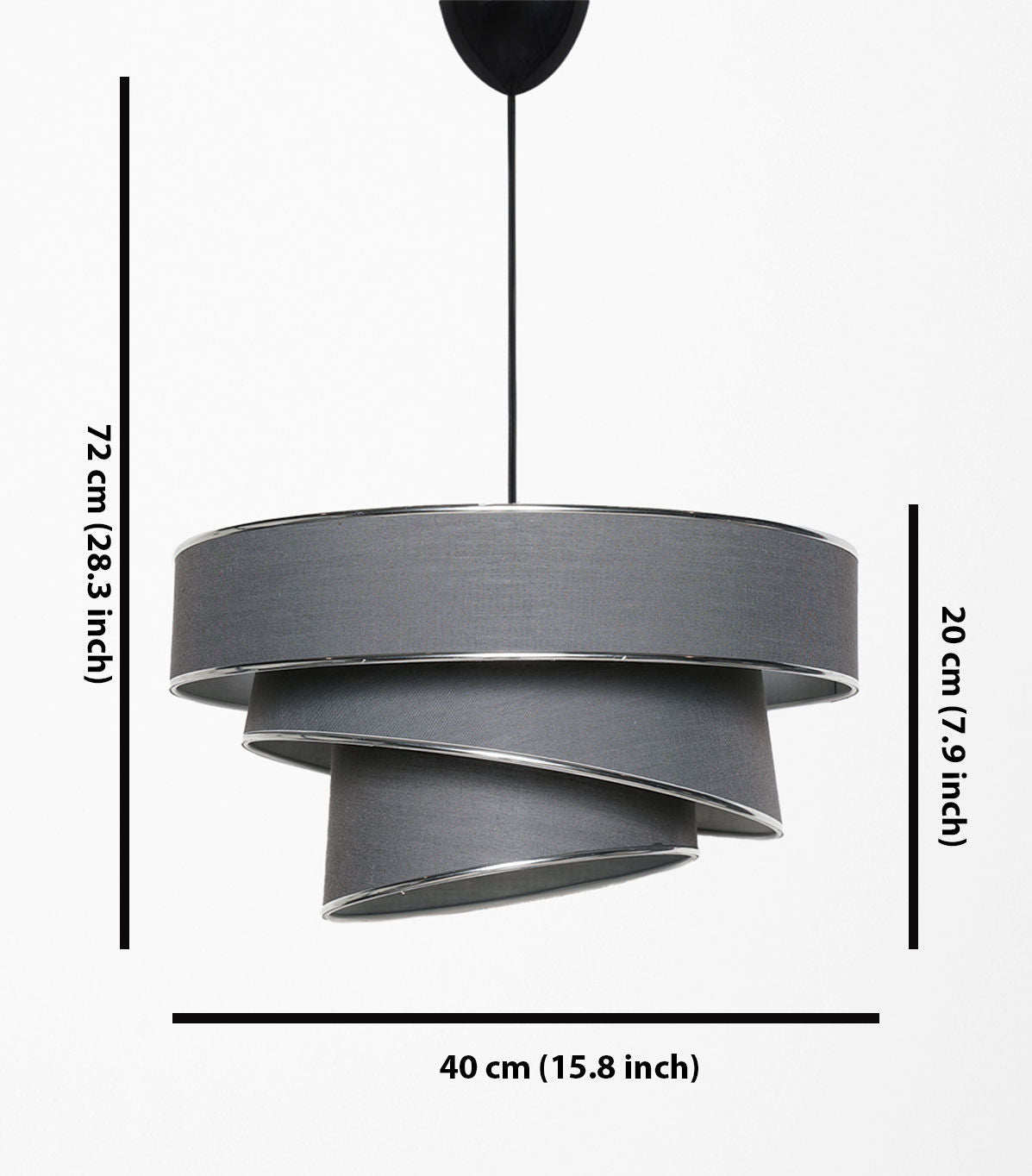 Candelabru Couper - Anthracite Silver - Antracit / Argintiu
