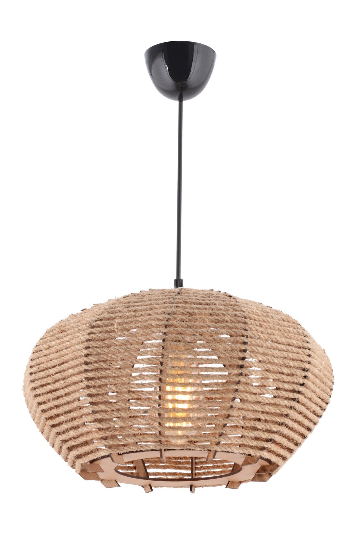Candelabru Jute Ellipse - Crem