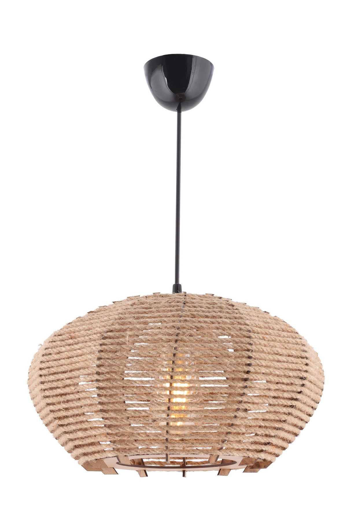 Candelabru Jute Ellipse - Crem