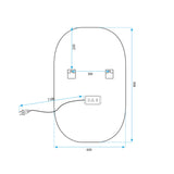Oglinda LED 80x60cm P10408