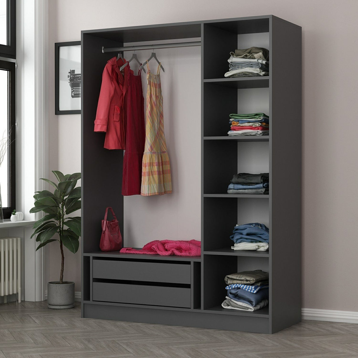 Dulap pentru haine Kale Anthracite - 2287 - Antracit