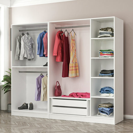 Dulap pentru haine Kale 190 - White - v2 - Alb