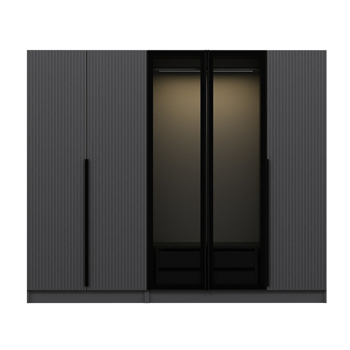 Dulap pentru haine Kale Plus - 7803 - Fume