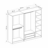Dulap pentru haine Kale Plus - 7811 - Fume